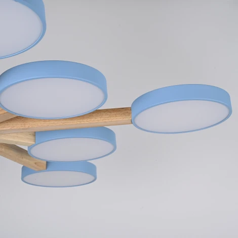 Потолочная люстра Wi-Fi на штанге Turna L10 Blue By ImperiumLoft Turna-B01 (LED, 220V, голосовое управление, умный дом - Алиса)