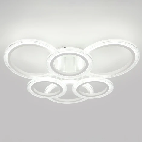 Потолочная люстра на штанге светодиодная с пультом ЭРА Ring CLL-1-90-RC WH