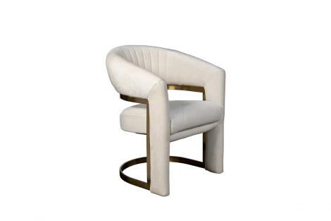 GY-08386 Стул велюр кремовый/матовое золото 67*66*85см Garda Decor