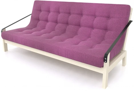 Диван Arsko Локи беленый дуб фиолетовая рогожка