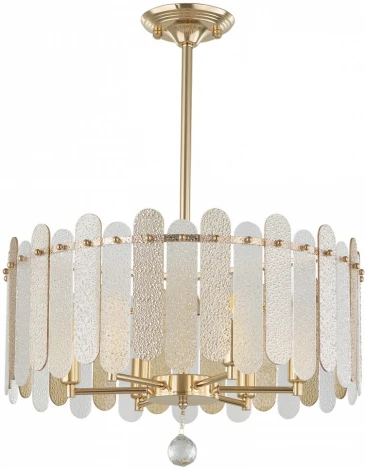 Подвесная люстра хрустальная на штанге Arte Milano Sorrento-3109 373109/6/350/500 GD (220V)