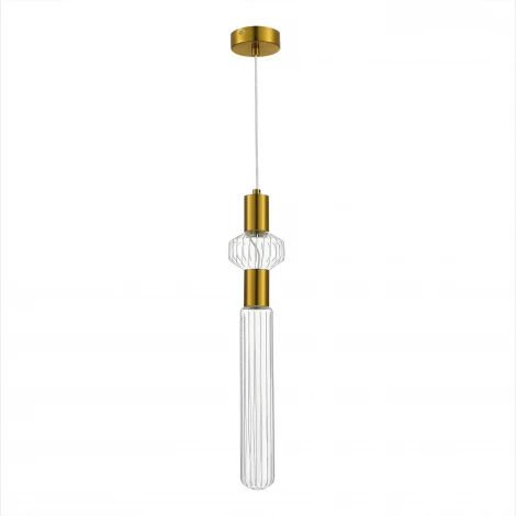 Подвесной светильник ST Luce Tacche SL6117.203.02 Латунь/Золотой, Прозрачный LED 2*3W 3000K