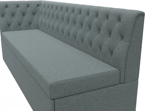 Диван кухонный Маркиз с углом слева (Серый/Рогожка) Лига Диванов арт.122442L