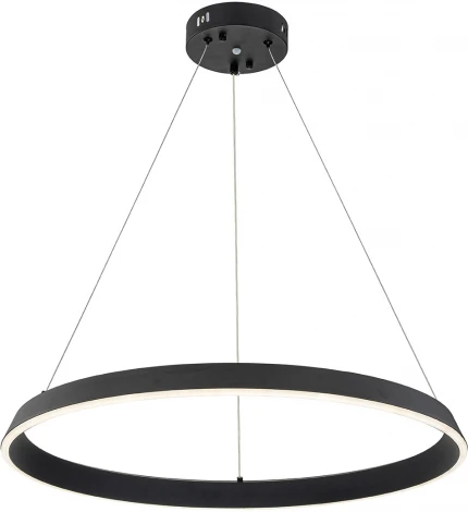Подвесной светильник 14019/1P Black Indigo Orta V000090L (регулировка яркости, LED, 220V, пульт управления, на тросе, кольцо)