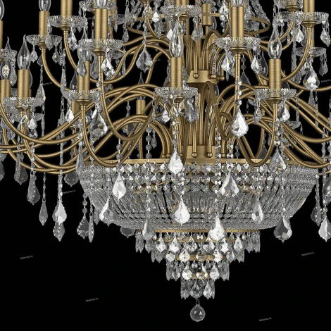 Подвесная большая люстра Osgona Classic 700511 (220V, хрусталь, на цепи, подсвечник, свеча)