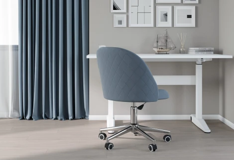 Компьютерное кресло CHAIRMAN HOME 118 (Металл,Велюр/Голубой)