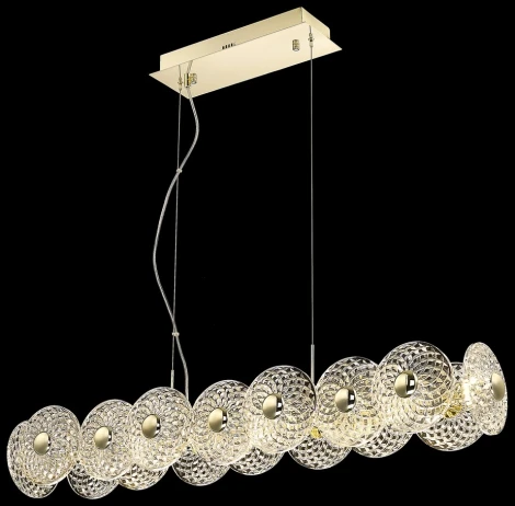 Подвесной светильник Pamela WE160.16.323 Wertmark (LED, 220V, хрусталь, на тросе)