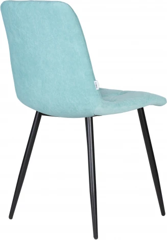 Стул обеденный DOBRIN CHILLY ROMBO (Тиффани Simple 51, основание черное) 006 ROMBO, цвет сиденья тиффани основания черный