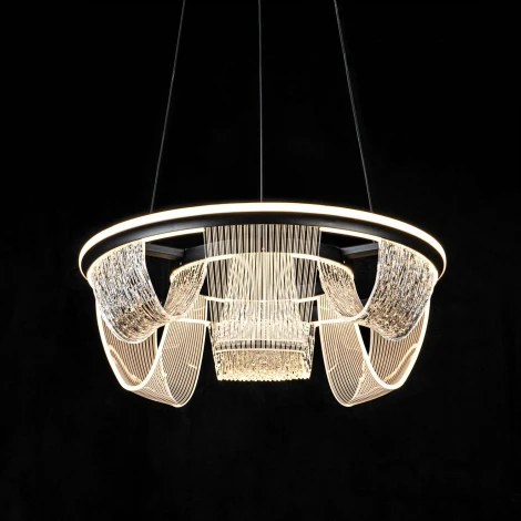 Подвесной светильник светодиодный с пультом с регулировкой цветовой температуры LED4U LED4U L7706-460 BK