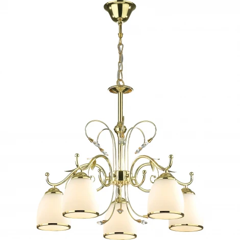 Подвесная люстра N-Light 135 135-05-32 gold + clear crystal