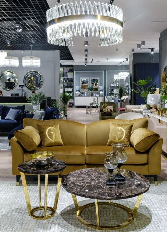 Стол журнальный Dark Emperador  d55х57,2 см Garda Decor арт.33FS-ET20C05-PG