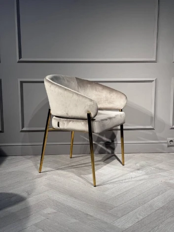 Стул обеденный IST-CASA Стелла ART2959-BG, бежевый/глянцевое золото