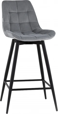 Стул барный Флекс с поворотным механизмом велюр велютто серый Stool Group арт.УТ000040032