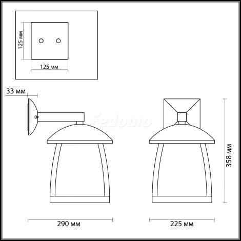 Настенный фонарь уличный Odeon Light Tako 4049/1W