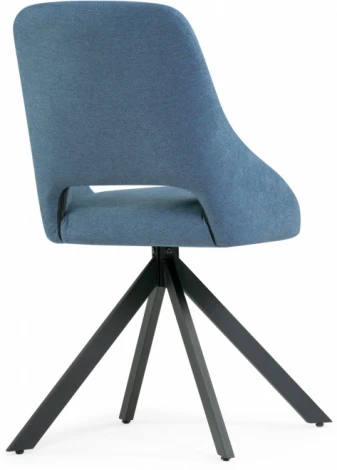 Стул на металлокаркасе Notta Оливер крутящийся синий / черный арт.612666