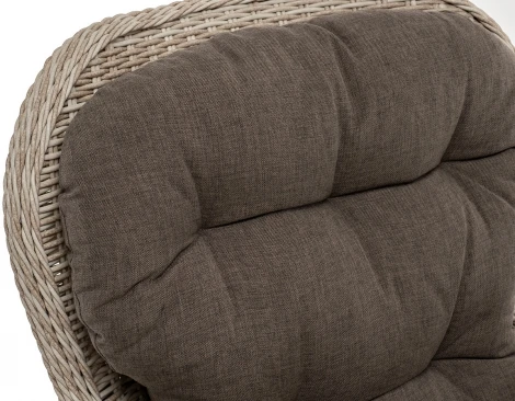 "Алиса" кресло плетеное, цвет бежевый с подушками 4SIS арт.УТ-00006455