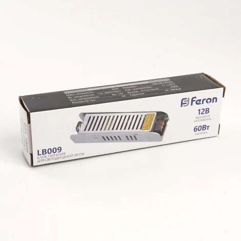 Трансформатор для светодиодной ленты 60W 12V (драйвер) Feron LB009 48008