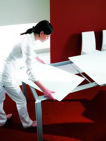 Стол MAGO (01.34) 100/140*70*Н75 см (М312/ M312/ М312 песочн.композит+L072ал) M-City 01.34.M312.M312.M312.L072