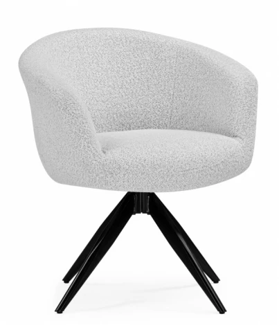 Обеденный стул Woodville Solomon (Металл, Букле/Черный) арт.15882