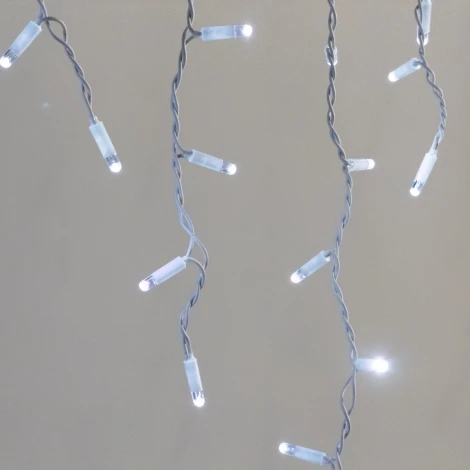 Гирлянда Бахрома 3,1 x 0,5 м белая 220В, 120 LED, провод белый каучук 2,3мм, IP65 Laitcom ECO120-8-2W