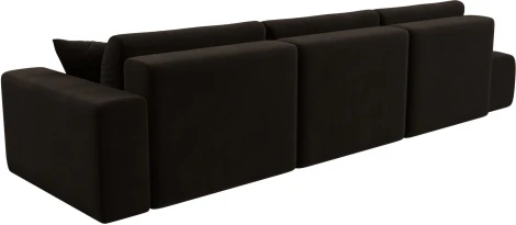 Диван прямой Лига-036 НПБ Модерн Лонг подлокотник справа (Коричневый/Микровельвет) Лига Диванов арт.121349