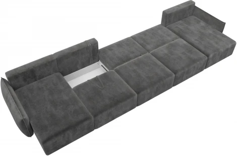 Диван п-образный Лига-051 НПБ МегаЛонг Лига Диванов (Велюр) арт.128680