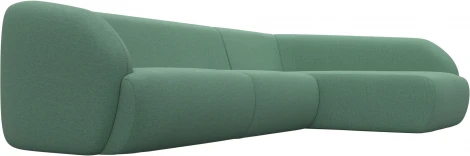 Диван угловой Лига-041 правый угол (Зеленый/Рогожка) Лига Диванов арт.124715