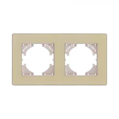 Рамка 2-постовая золотой Kollinger Eleganz Acryl EA2GD