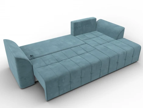 Диван угловой Лига-113 угол правый (ДСП,Велюр/Бирюзовый) Лига Диванов 136722