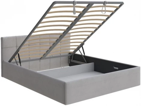 PROxSON Кровать Domo с бельевым ящиком (Ткань: Велюр Ultra Серый камень) 90x200