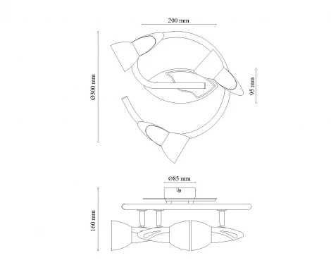 Спот на штанге Globo Lord III 5443-3 (220V, круглые)