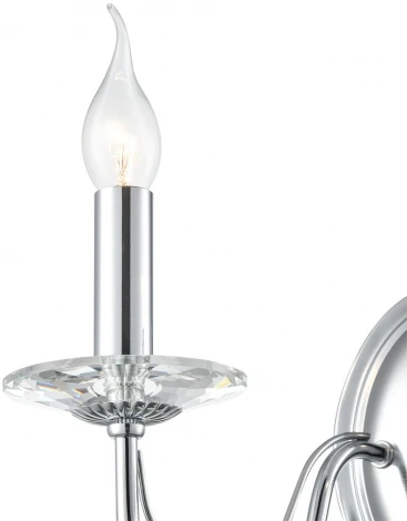 Бра Lumion Incanto 8034/2W металл/стекло, хром/прозрачный E14 2*40W 220V (подсвечник, свеча)