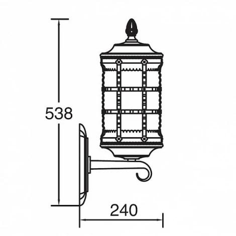 Настенный фонарь уличный Oasis Light 81201 Bl (220V, IP44)