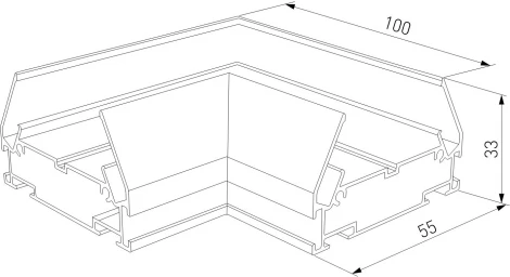 Коннектор угловой для монтажа в натяжной потолок однофазного шинопровода черный Basic System Elektrostandard 85235/00