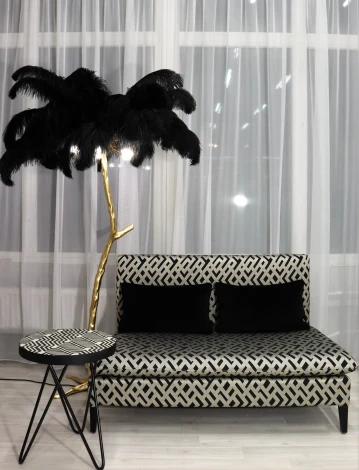 Диван IST-CASA двухместный Пати NH1815, 123х82х71, черно-белый