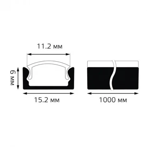 Профиль для светодиодной ленты угловой BT410