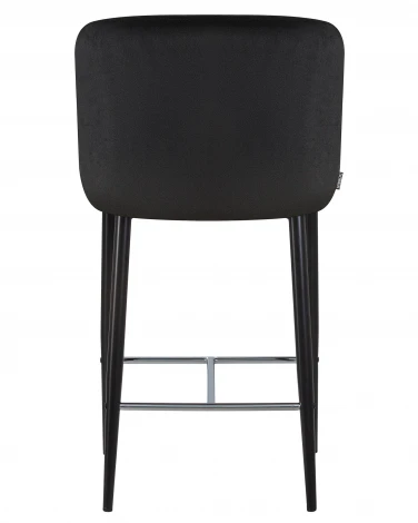 Стул полубарный CHRISTIAN'65 (черные ножки, черный велюр (V108-77))