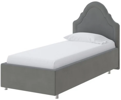 PROxSON Кровать Эльза (Ткань: Велюр Forest 17 Серый) 90x190