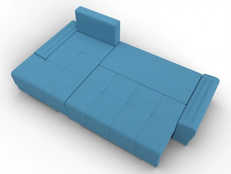 Диван угловой Лига-119 угол левый (ДСП,Брус,Фанера,ЛДС,Рогожка/Голубой) Лига Диванов 137087L