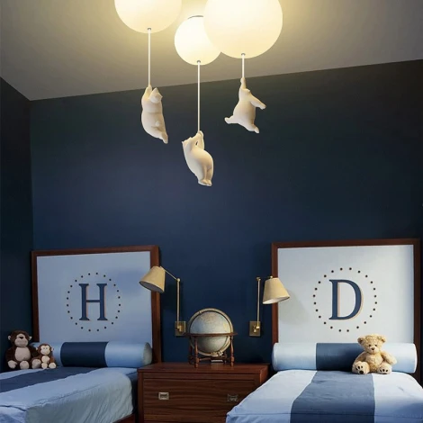 Потолочный светильник круглый Wasty A D13 ImperiumLoft Wasty01 (для детской, 220V, шар, животные)