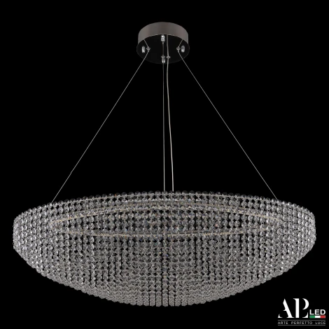 Подвесная люстра светодиодная APL LED Sicilia SH508.0.80.A.Ni.4000 (220V, хрусталь, на тросе)