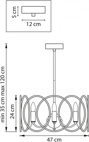 Потолочная люстра на штанге Regolo 713053 (220V, круглые)