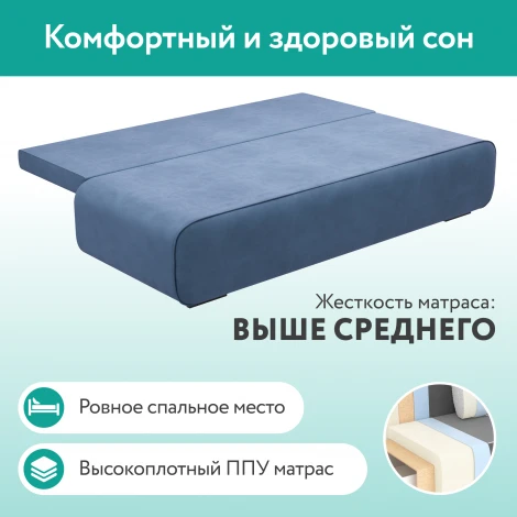 Диван прямой синий D1 Лаки AAA41235011