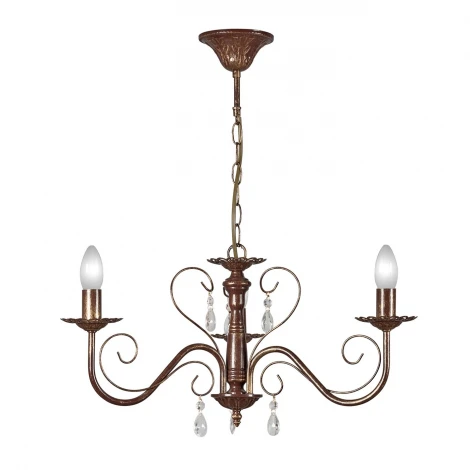 Люстра подвесная Day&Night, 3 лампы, черный с золотом и прозрачным