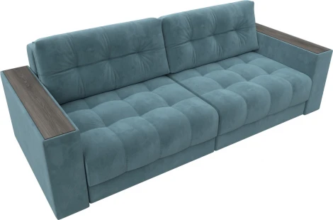 Диван прямой с декором Лига-049 НПБ Лига Диванов (Велюр) арт.128388