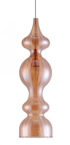 Подвесной светильник Crystal Lux Iris SP1 A AMBER (220V, на проводе, круглые)