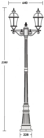 Наземный фонарь Oasis Light ROMA L 95209LA W (220V, фонарь, IP44)