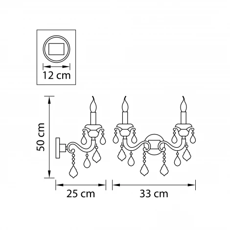 Бра Osgona Lusso 788624 (220V, подвески, подсвечник, свеча)