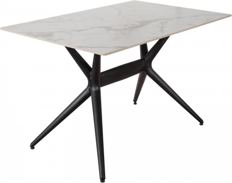 Стол обеденный обеденный JET CERAMIC прямоугольный 120*80 (Термопластичный полимер, Черный) FF Nero Statuario 80х120