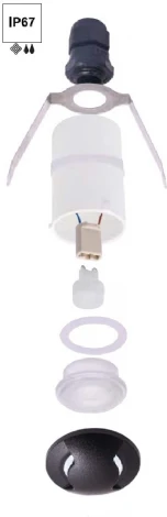 Встраиваемый светильник уличный Fumagalli Teresa 2L2.000.000.AXZ1L (220V, круглые, IP67)